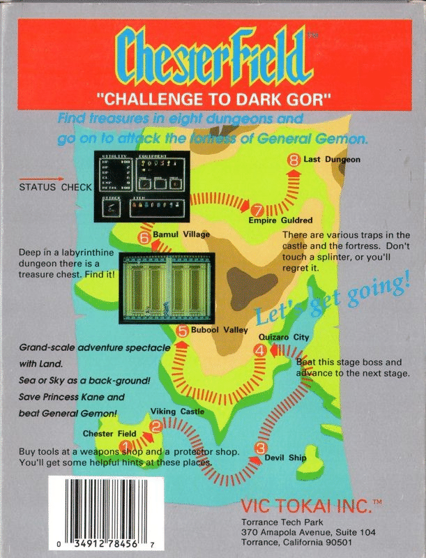 Chesterfield box art for Commodore 64